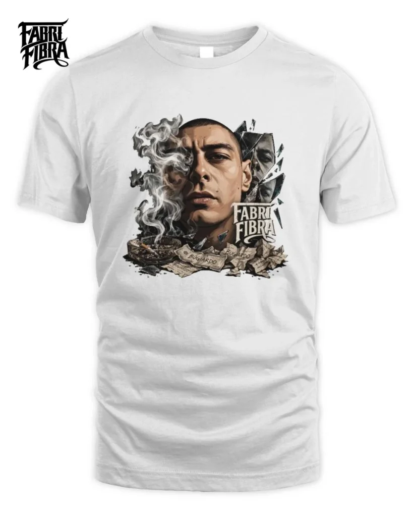 Fabri Fibra Bugiardo Smoke Drawing Unisex Standard T-Shirt