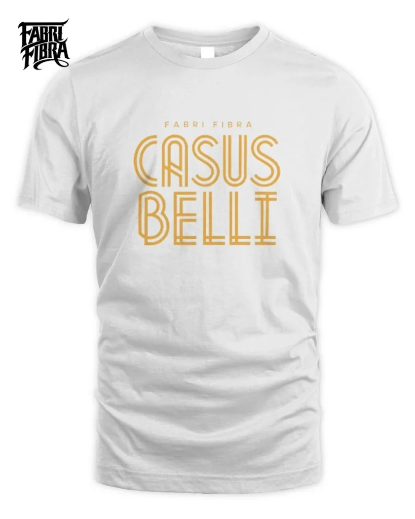 Fabri Fibra Casus Belli Gold Typography Unisex Standard T-Shirt