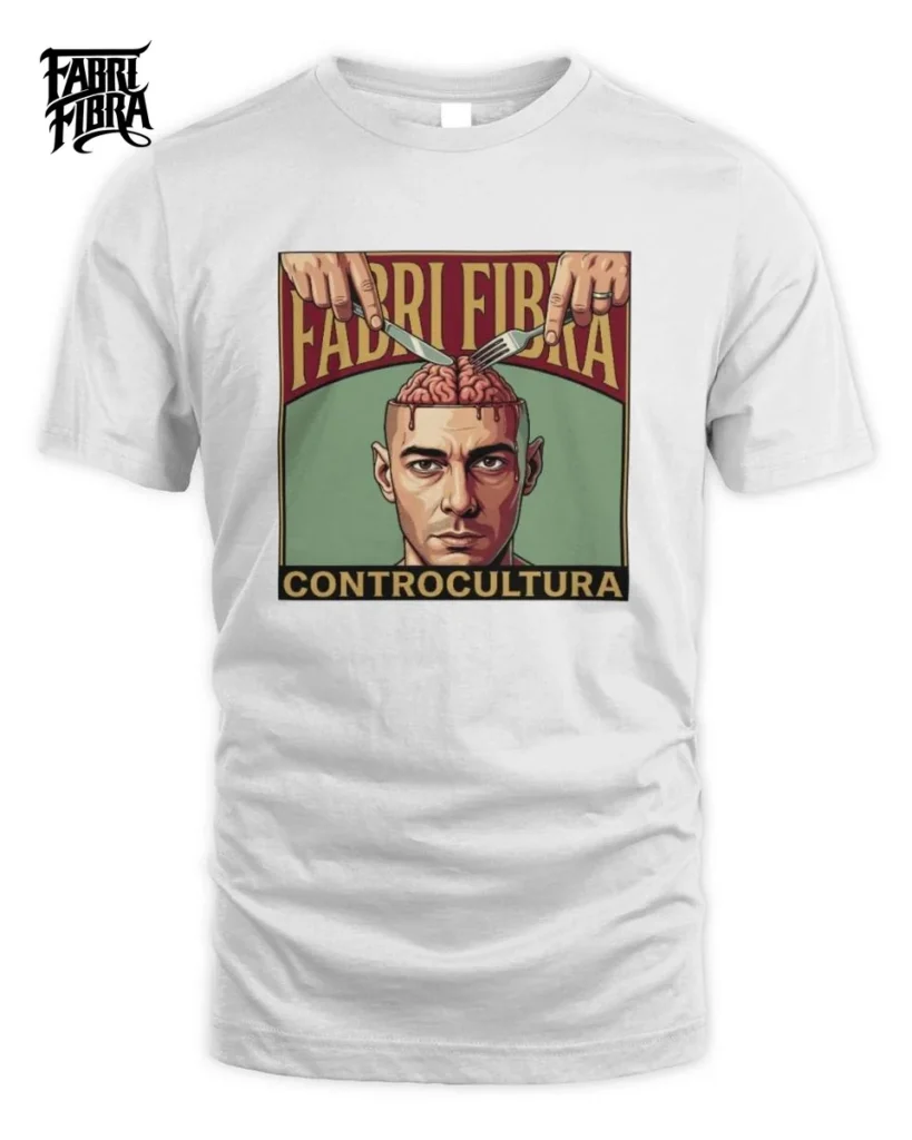 Fabri Fibra Controcultura Surrealist Brain Art Unisex Standard T-Shirt