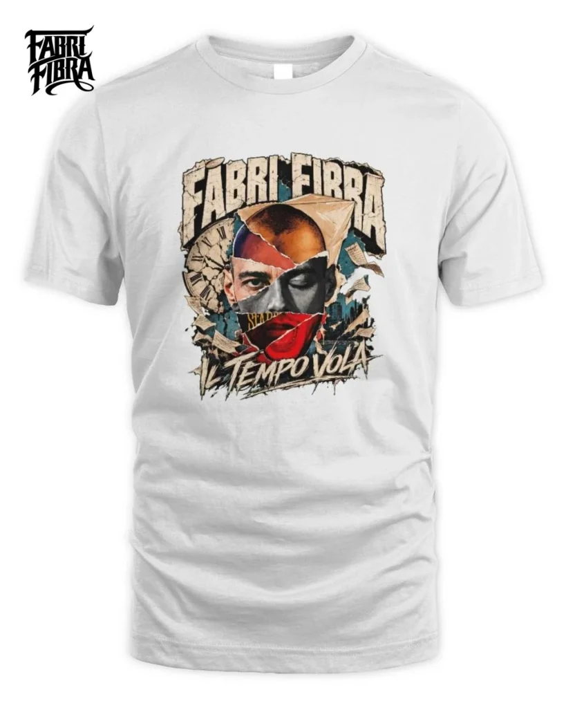 Fabri Fibra Il Tempo Vola Collage Unisex Standard T-Shirt