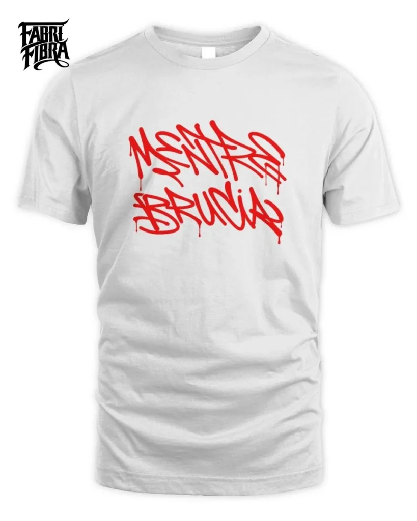 Fabri Fibra Mentre Brucia Red Graffiti Tag Unisex Standard T-Shirt