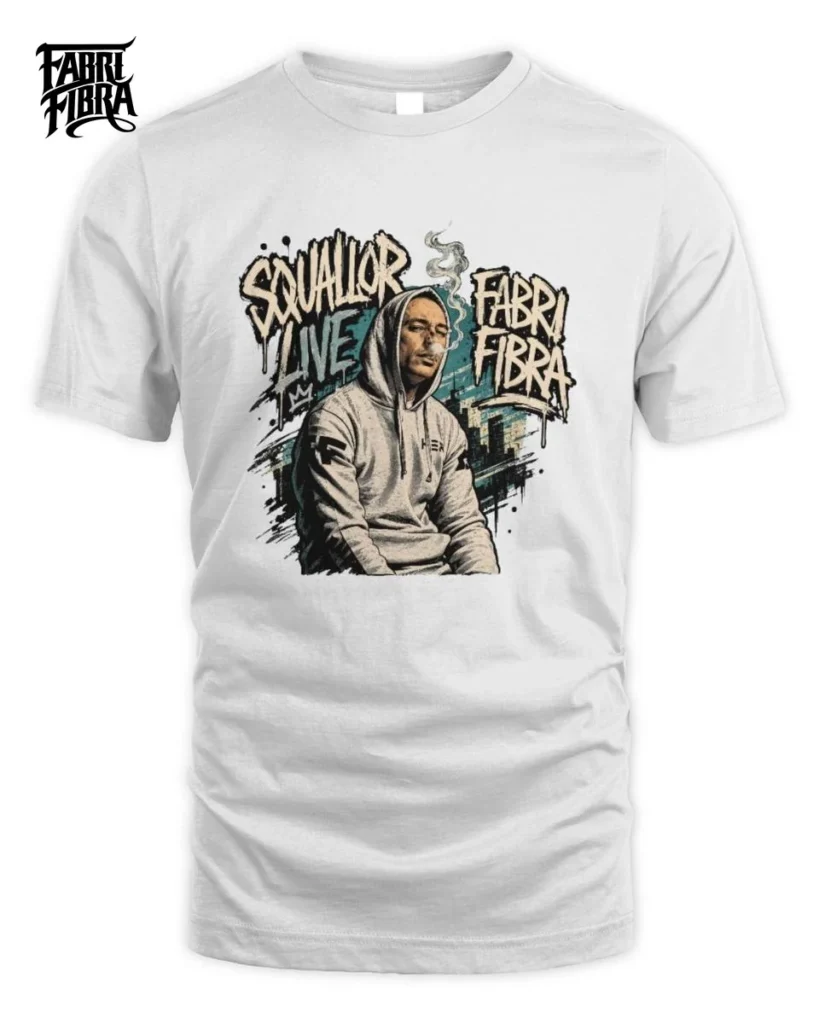 Fabri Fibra Squallor Live Hoodie Smoke Art Unisex Standard T-Shirt