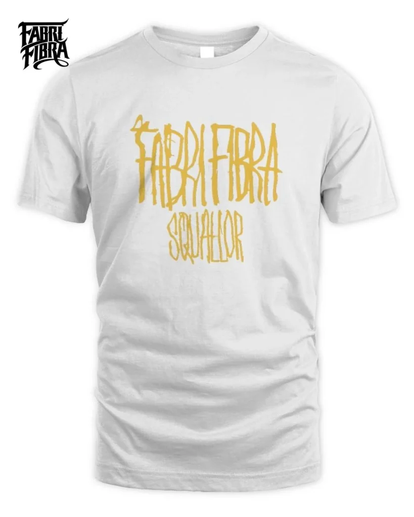Fabri Fibra Squallor Yellow Grunge Typography Unisex Standard T-Shirt