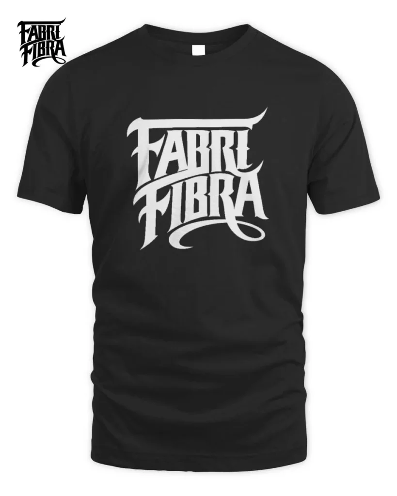 Fabri Fibra Classic White Logo Streetwear Unisex Standard T-Shirt